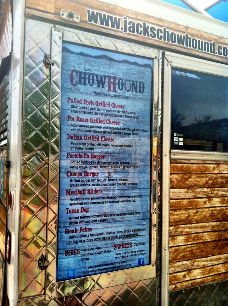 menu board food truck