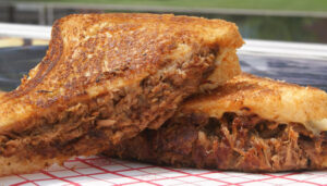 pulled pork grilled cheese